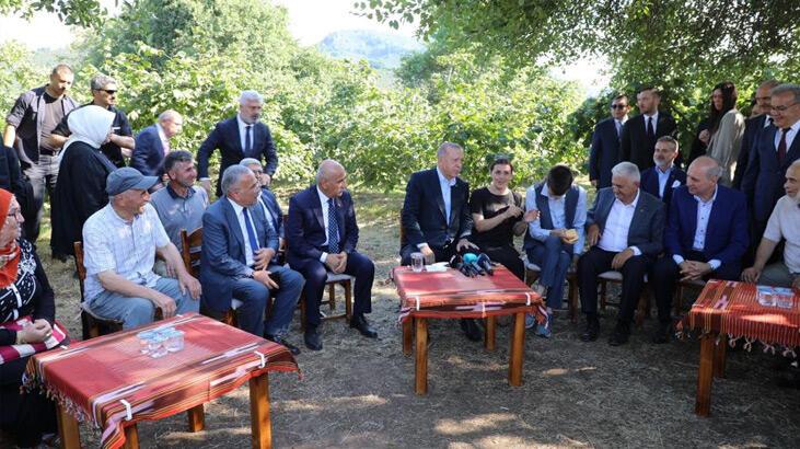 Cumhurbaşkanı Erdoğan fındık bahçesinde