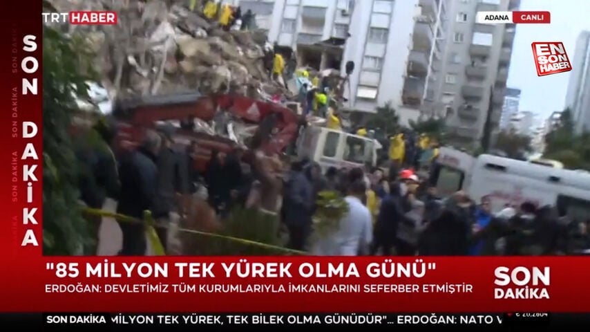 Adana’da canlı yayında deprem anı