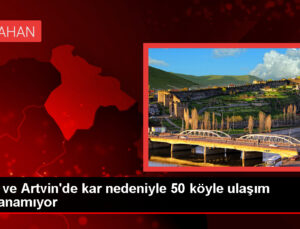 Rize ve Artvin’de Kar Yağışı Ulaşımı Olumsuz Etkiliyor