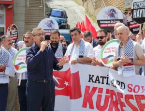 Artvin’de Hamas başkanına suikast protesto edildi