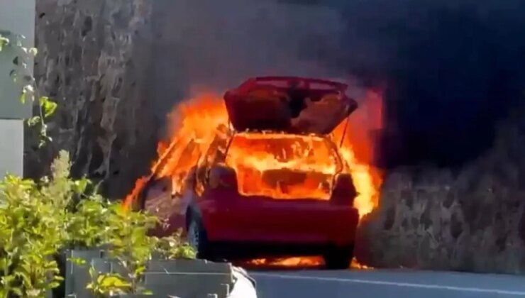 Artvin-Borçka Karayolunda Yangın: Araç Kullanılamaz Hale Geldi