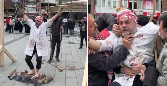 Kent meydanında panik anları! Protesto sırasında boğuluyordu