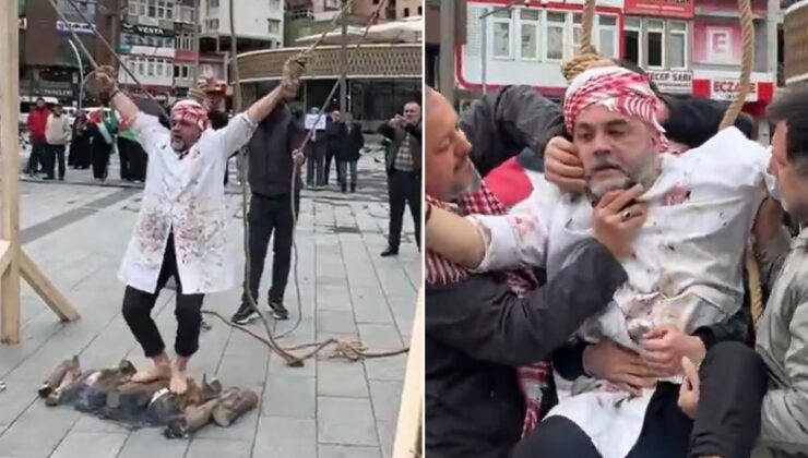 Kent meydanında panik anları! Protesto sırasında boğuluyordu