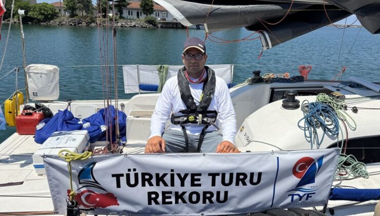 Ulusal yelkenci Doğukan Kandemir, rekor denemesi için Artvin’den denize açıldı